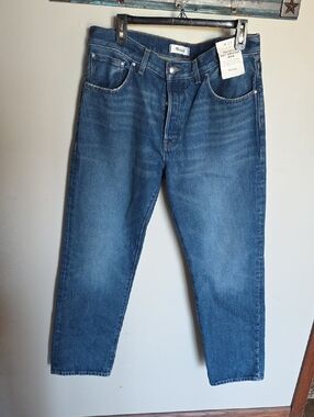 NWT Madewell Women’s The Dean Easy Straight Jeans in Classic Blue